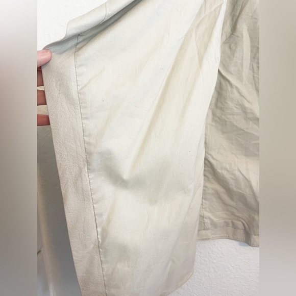Vince draped leather jacket in stone XL - Picture 5 of 8